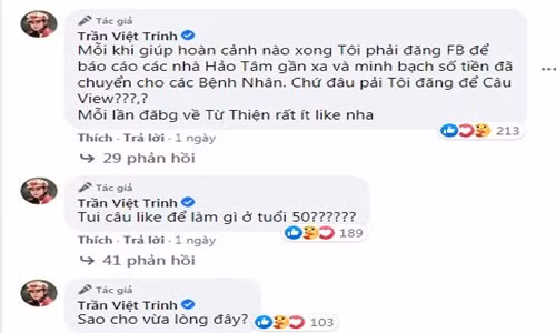 Viet Trinh dap tra khi bi antifan noi cau view vu livestream tu thien
