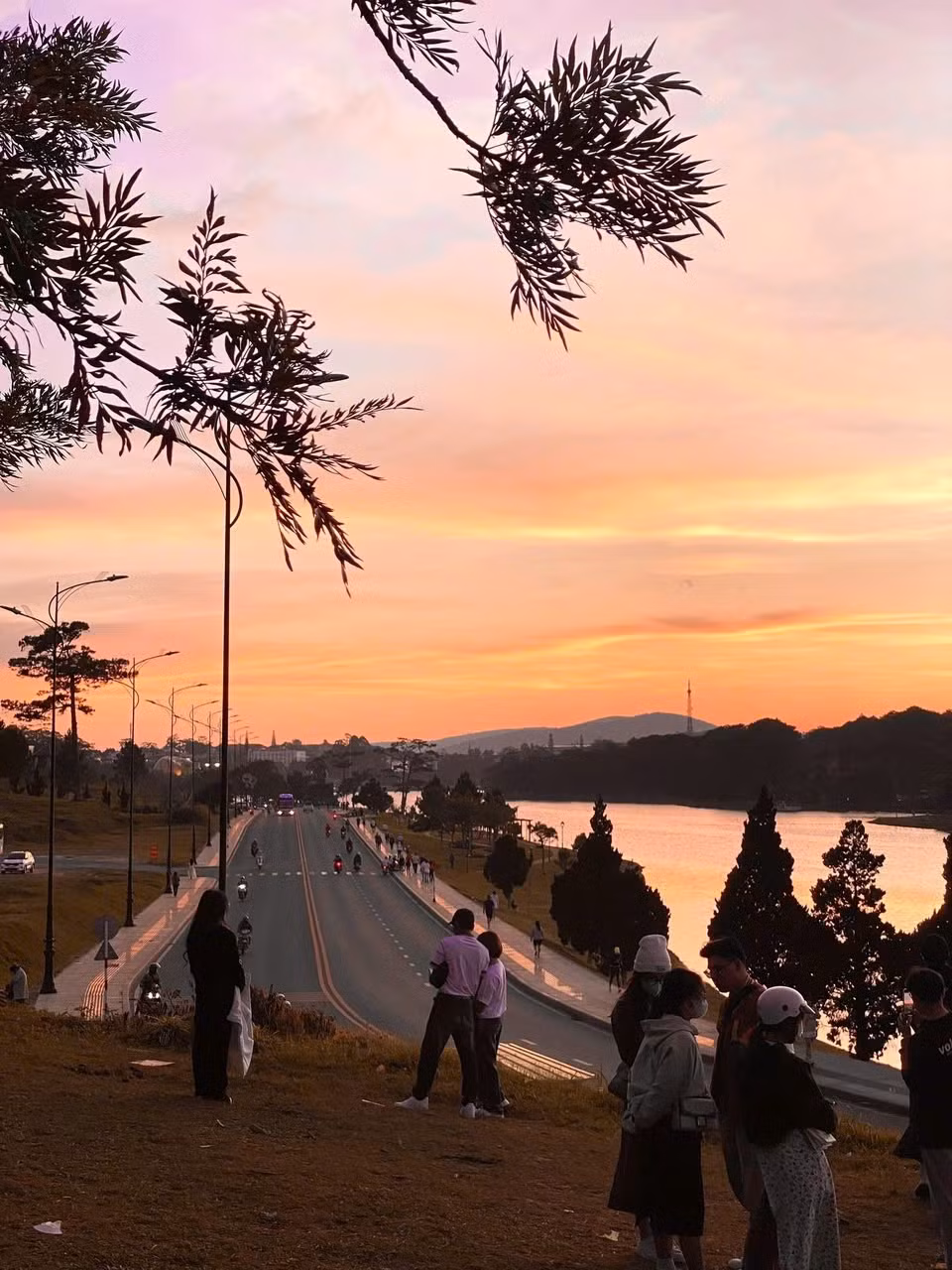 Trước đó, năm 2024, con dốc trên đã nổi tiếng với người dân sống ở phía nam cao nguyên Lâm Viên nhờ view ngắm hoàng hôn đẹp, yên bình. Ảnh Znews