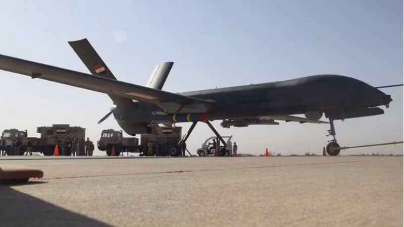 UAV CH-4 do Trung Quốc sản xuất trong biên chế Không quân Iraq. Ảnh: Jane's Defence Weekly UAV CH-4 do Trung Quốc sản xuất trong biên chế Không quân Iraq. Ảnh: Jane's Defence Weekly