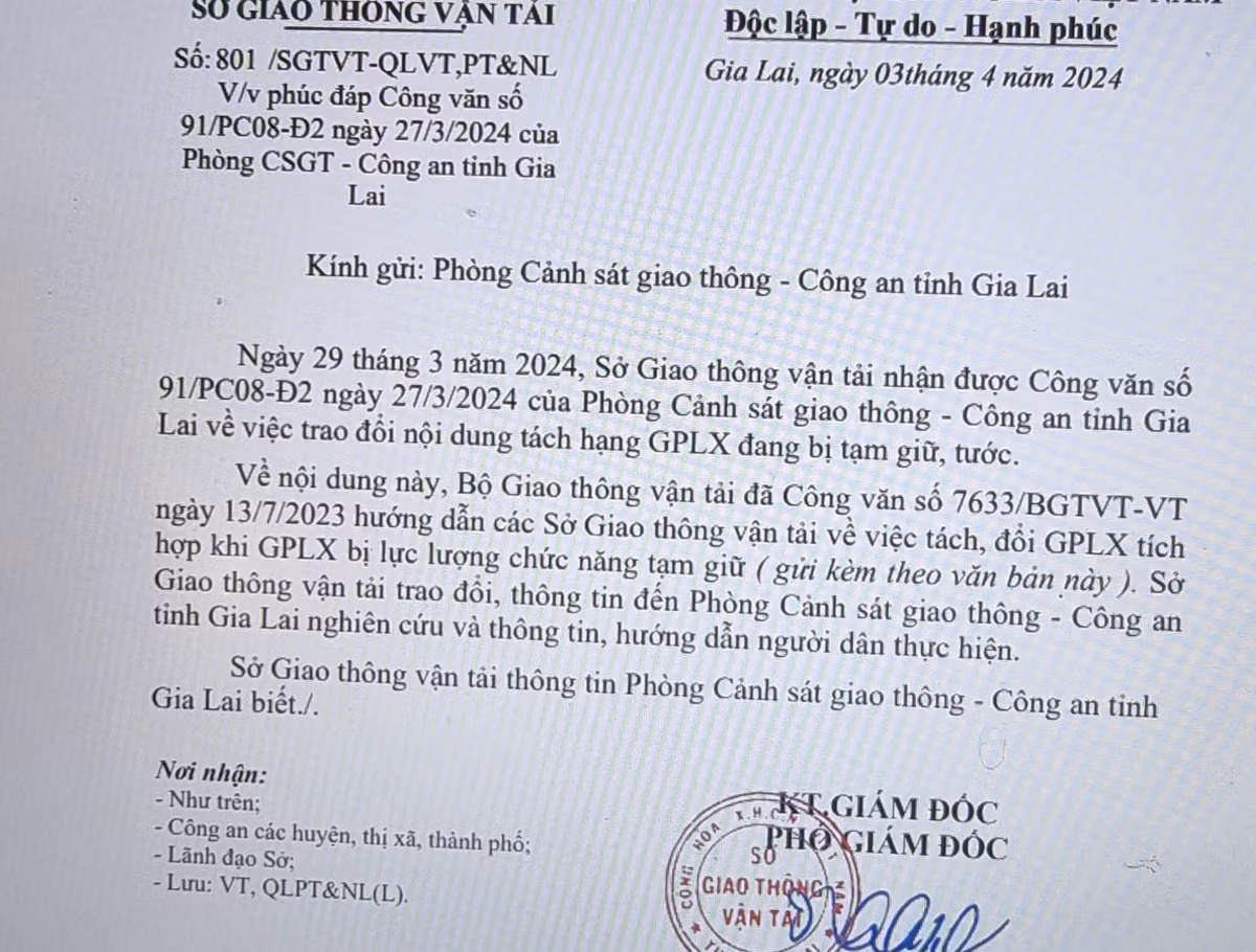 Tach hang B2 ra khoi GPLX tich hop: So GTVT Gia Lai noi gi?-Hinh-2