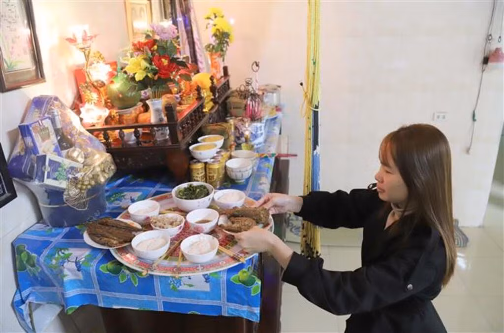 Xuan ve tren lang nghe ca nuong o Nghe An