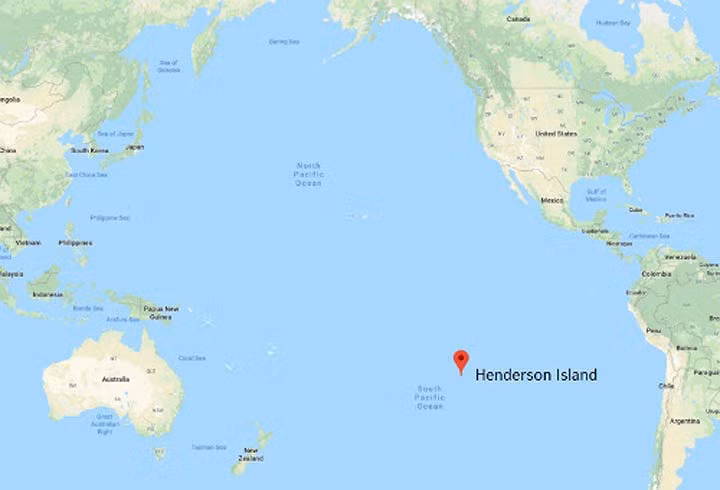  Hòn đảo Henderson là hòn đảo nhỏ phía nam Thái Bình Dương, nằm ở khoảng giữa New Zealand và Chile. Đây là một trong bốn hòn đảo tạo thành vùng lãnh thổ Pitcairn ngoài khơi của Anh.