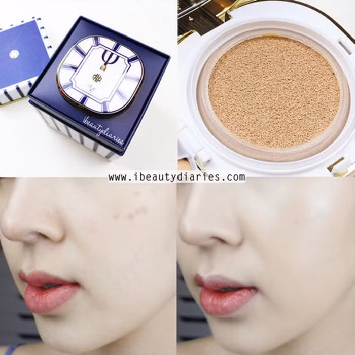Sản phẩm này được đánh giá là có chất kem mềm mại, mát mịn và vô cùng mỏng, phù hợp cho những cô nàng muốn trang điểm nhẹ nhàng kiểu Hàn. Hơn nữa, mùi thơm tự nhiên của phấn cũng ghi điểm trong mắt người dùng. Ảnh: Ibeautydiares.