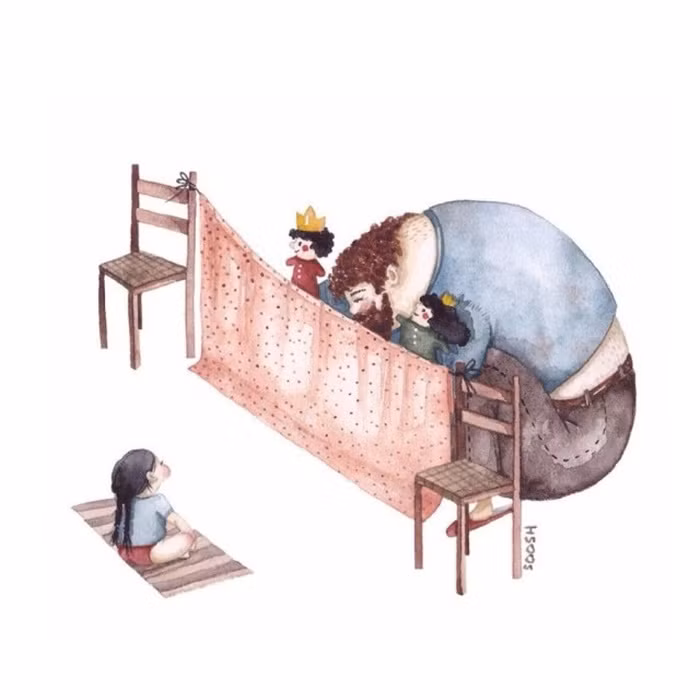 Dành cả ngày để chơi đùa với con gái yêu.
