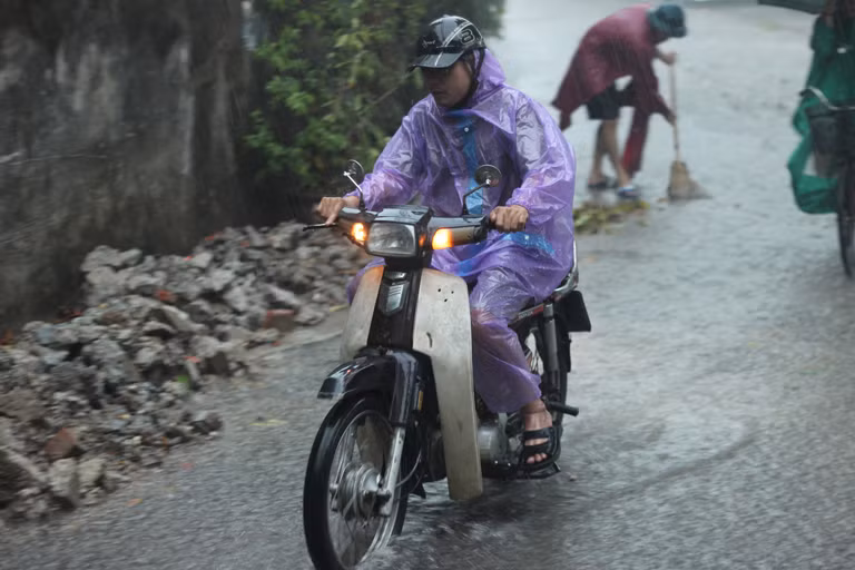 Những hạt mưa trút xuống giúp xóa tan không khí oi bức, nóng nực ở Hà Nội những ngày qua.