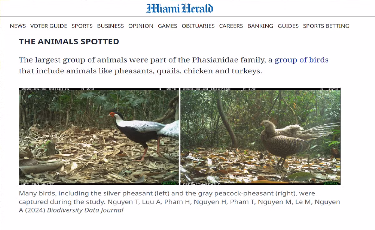 Tờ báo Miami Herald cũng đã trích đăng tải báo cáo này cùng những lời tán dương ghi nhận cho quá trình công phu từ giai đoạn triển khai cho đến lúc phân loại, tạo danh mục và phân tích dữ liệu được. Toàn bộ dữ liệu được các nhà khoa học Việt Nam nghiên cứu, phân tích hơn 18 tháng trước khi công bố.