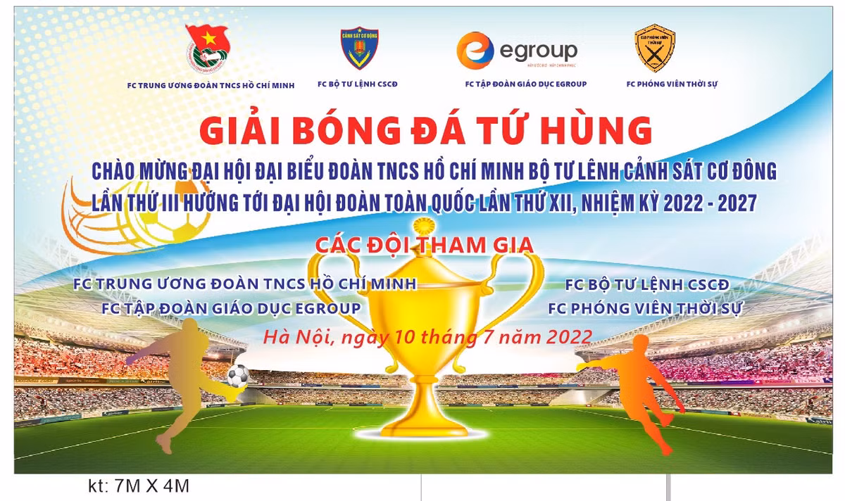 Doan TNCS HCM Bo Tu lenh CSCD to chuc Giai bong da chao mung Dai hoi Doan lan thu III