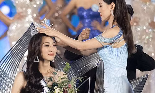 Hoa hau Luong Thuy Linh dinh nghi van mua giai vai ty, BTC noi gi?