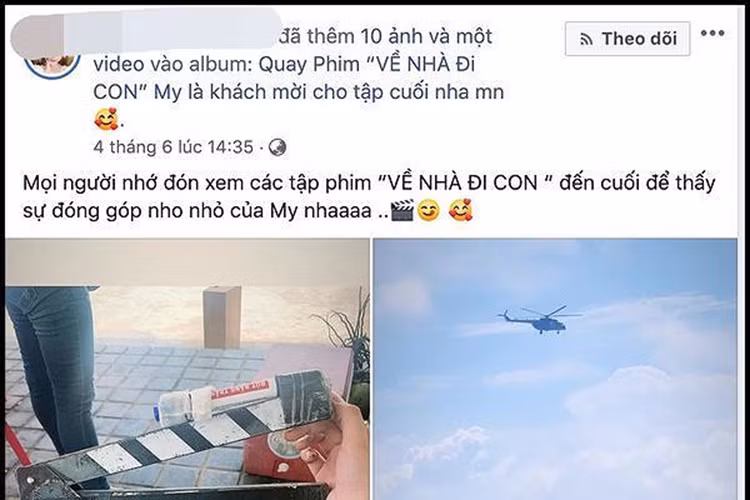Cách đây 2 tháng, Khánh My từng bất ngờ chia sẻ hình ảnh đóng tập cuối phim "Về nhà đi con".