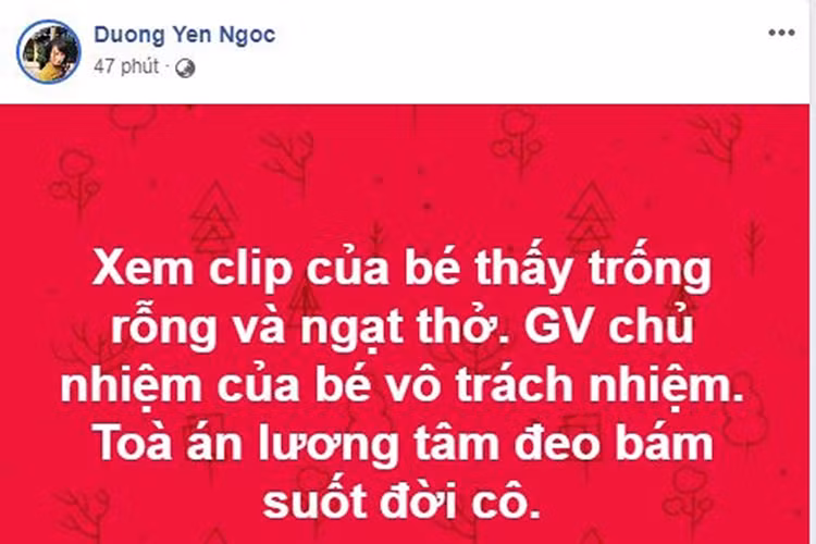Dương Yến Ngọc thấy trống rỗng khi xem clip bé cháu bé bị bỏ quên trên xe buýt được đưa ra khỏi xe.