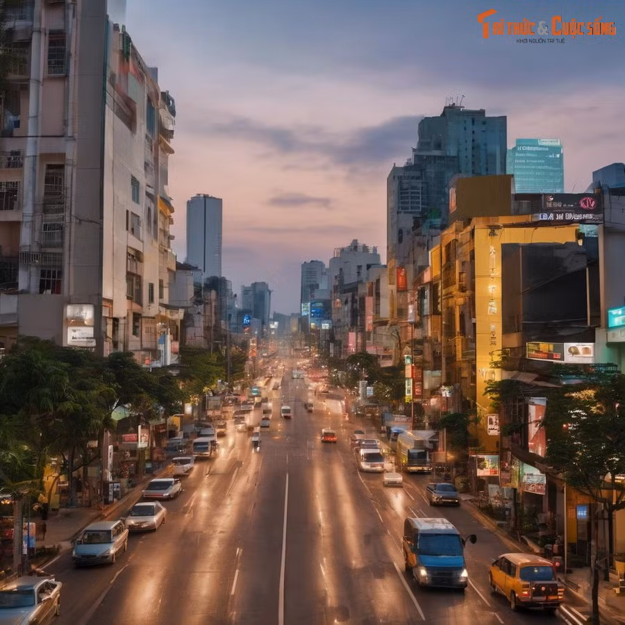 Một đại lộ "trong tưởng tượng" của trí tuệ nhân tạo về TP HCM.