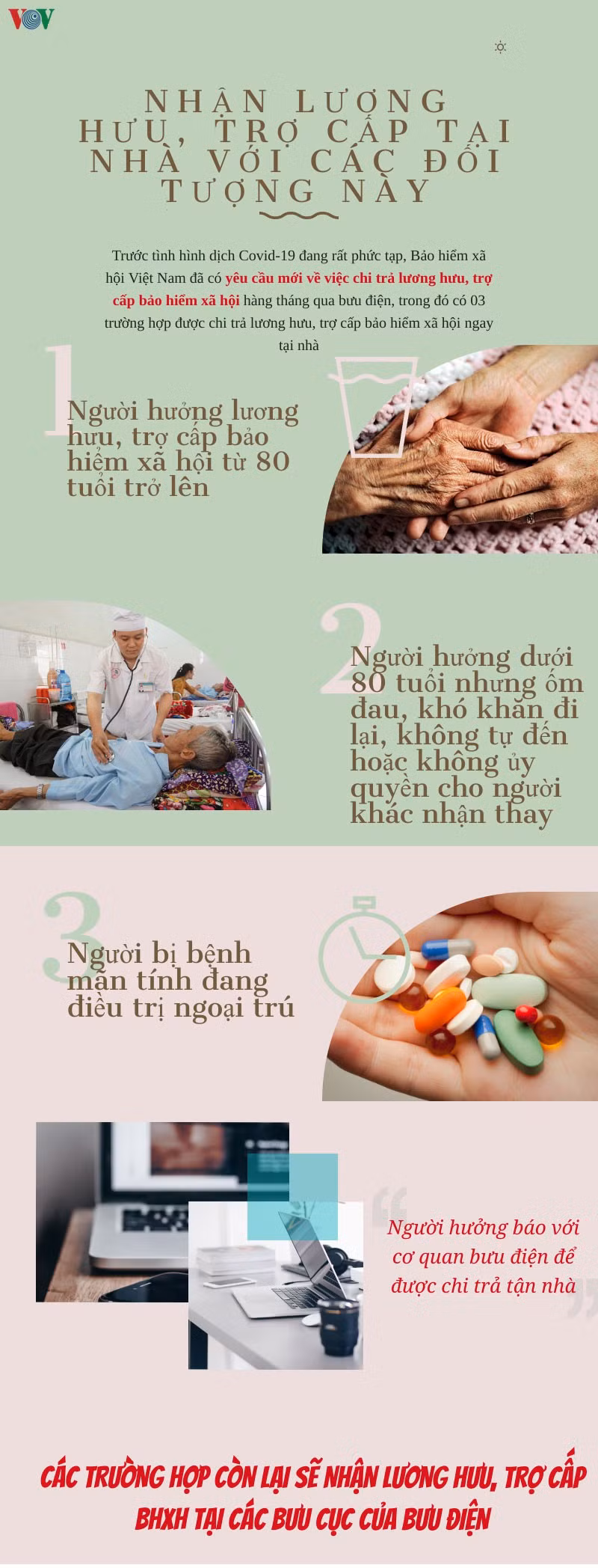 COVID-19: Doi tuong nao duoc tra luong huu, tro cap tai nha?