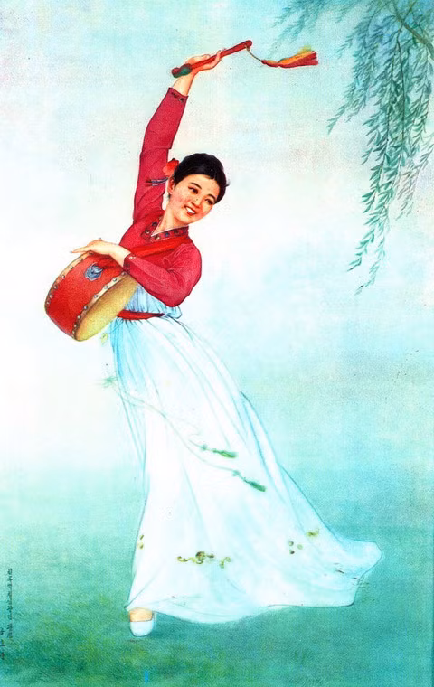 Vũ công biểu diễn trong một ngày mùa xuân.