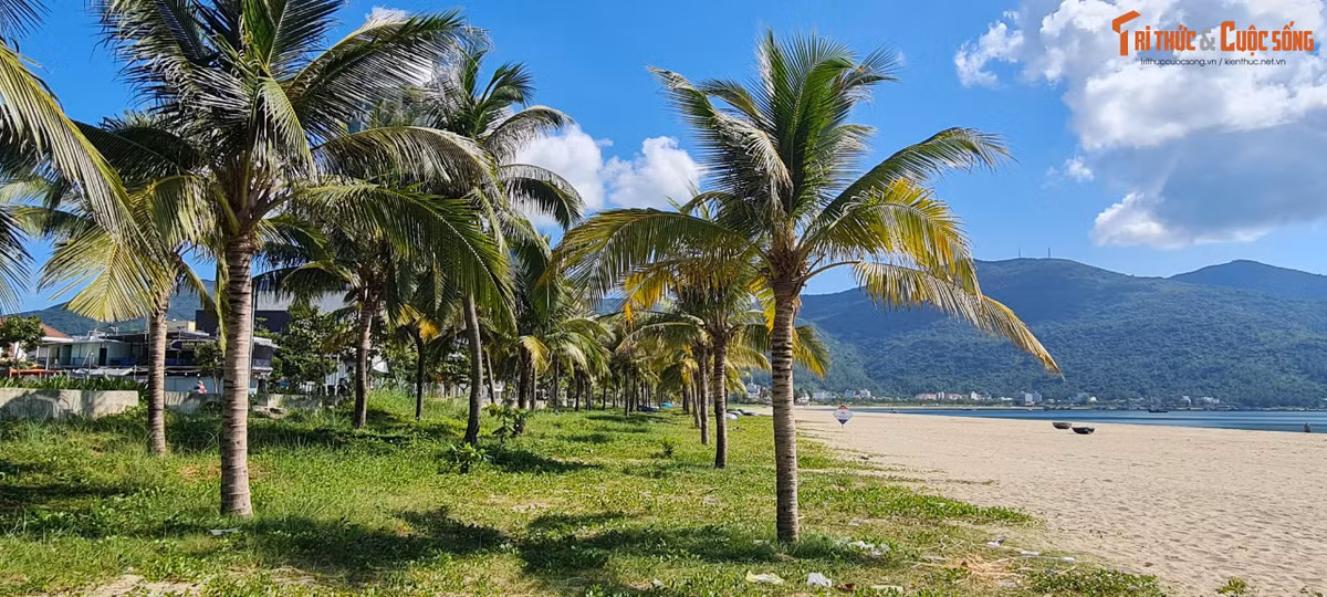 Khoảng cách từ bãi biển Mân Thái đến trung tâm Đà Nẵng là khoảng 8km.