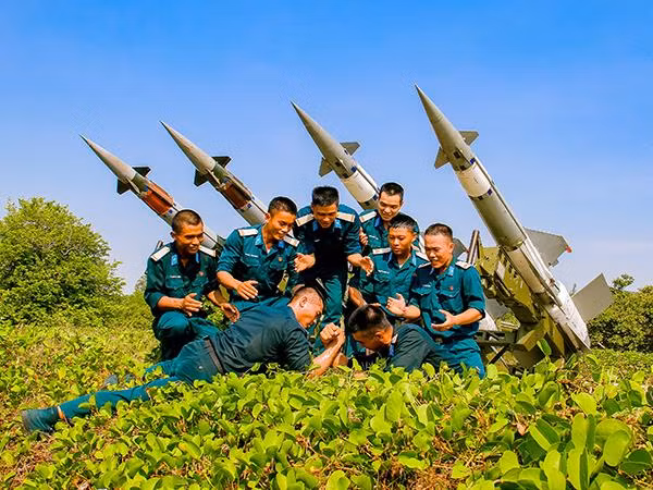 Phút giải lao trên trận địa.