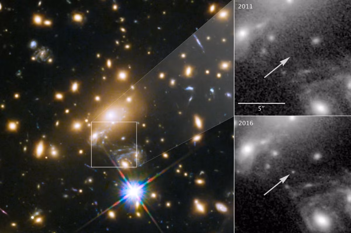 Hình ảnh từ Hubble xác nhận rằng, sự xuất hiện của ngôi sao này không phải là tạm thời - nó đã tồn tại ở điểm đó dưới độ phóng đại cao trong suốt 3,5 năm qua.