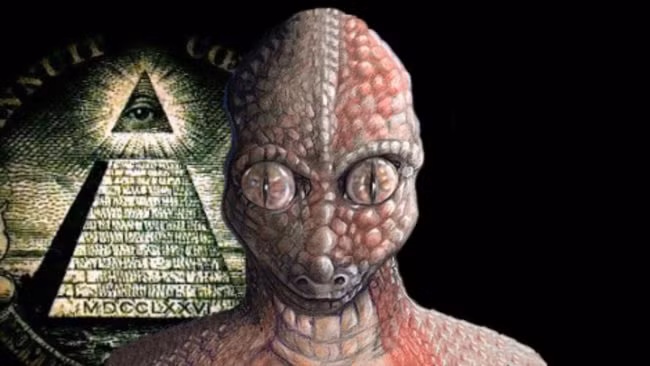 7. Chủng tộc người ngoài hành tinh Reptilians. Những sinh vật này thường xuyên xuất hiện trong nhiều học thuyết âm mưu kỳ lạ. Trong đó có những học thuyết cho rằng chủng tộc người ngoài hành tinh này có ngoại hình giống thằn lằn, biến hình thành con người sống giữa chúng ta, thậm chí, chủng tộc này còn có một số nhân vật giữ vị trí nổi bật trong chính phủ Mỹ.