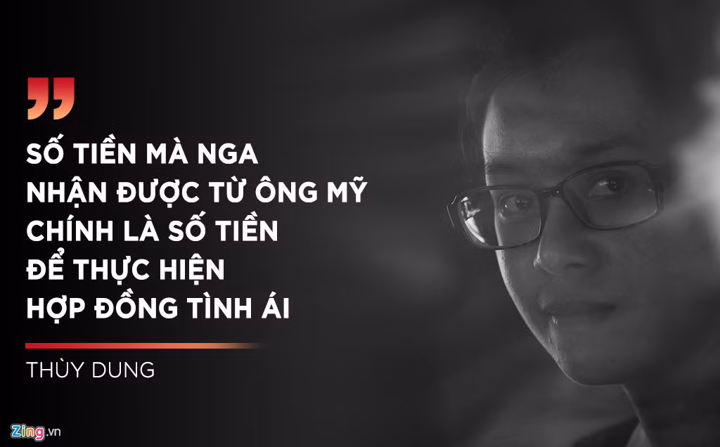 Tại phiên xét xử ngày 22/6, khi được HĐXX thẩm vấn, Nguyễn Đức Thùy Dung khai giữa Cao Toàn Mỹ và Trương Hồ Phương Nga có mối quan hệ tình cảm. "Số tiền 16,5 tỷ Nga nhận được từ ông Mỹ chính là số tiền để thực hiện hợp đồng tình ái", Dung khai.