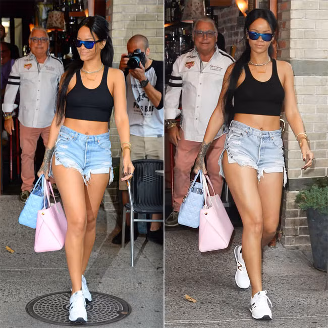 Rihanna: nặng 62kg, cao 1m73. Tuy nhiên, theo chuyên gia giảm cân Gregory thì cân nặng của cô dồn xuống hết phía dưới cơ thể, đặc biệt là vòng 3 và đùi.