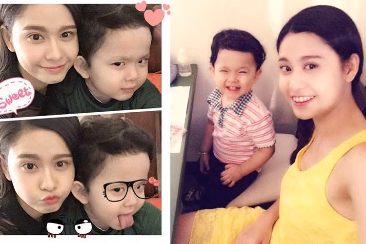 Kể từ có con, cuộc sống của Tim và Trương Quỳnh Anh gần như chỉ xoay quanh con trai. Đối với cặp đôi diễn viên phim “Bóng ma học đường”, cậu con trai chung chính là báu vật. Ảnh: FBNV 