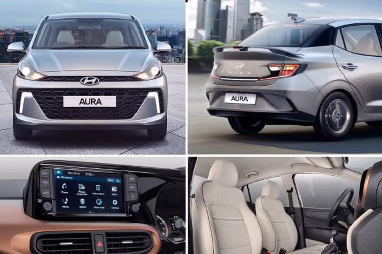Như thông tin đã đưa, bước sang phiên bản mới, Hyundai Aura 2023 giá rẻ thay đổi nhẹ ở cả thiết kế lẫn trang bị. Cụ thể, mẫu sedan hạng A này được trang bị đầu xe thẳng đứng hơn trước và lưới tản nhiệt được chia thành 2 phần.