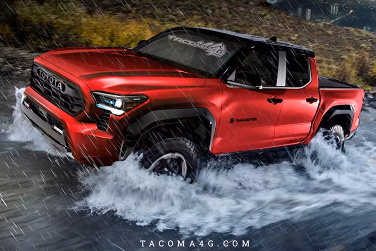 Được phát triển trên khung gầm TNGA-F nên nhiều khả năng mẫu xe bán tải cỡ lớn Toyota Tacoma 2024 sẽ được trang bị thêm một phiên bản thuần điện.