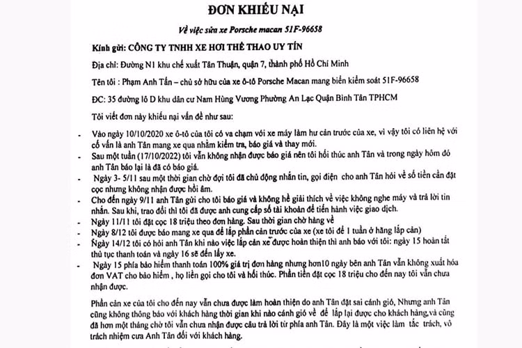 Khach hang yeu cau Porsche Viet Nam lam ro viec xe di thay can truoc... ve hong hop so?-Hinh-5