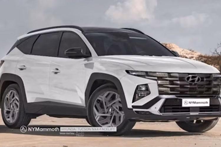 Xe được “bịt kín” từ đầu đến đuôi. Có thể thấy, Hyundai đang có ý định thay đổi khá nhiều ở phần ngoại thất của xe. Nội thất Hyundai Tucson 2024 là khu vực dự kiến được thay đổi nhiều nhất với màn cong cỡ lớn 12,3 inch và vô lăng giống Santa Fe mới
