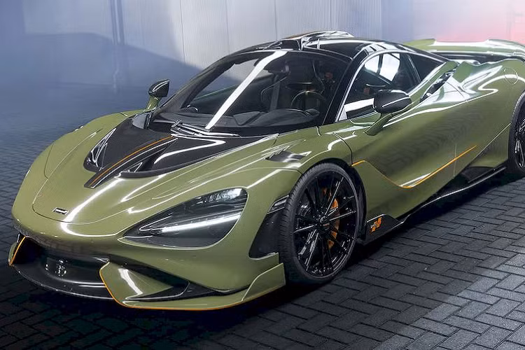 McLaren 765LT dac biet mau xanh Badlands va bodykit tu Novitec
