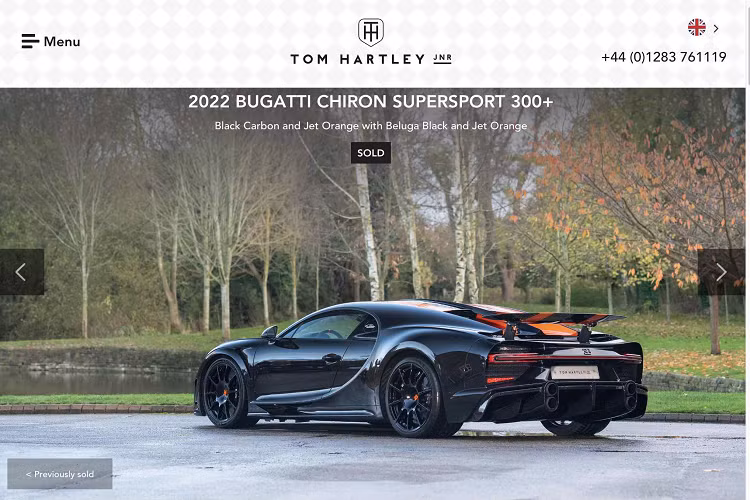 Đến 18 giờ ngày 13/3 (theo giờ Việt Nam), trên web Tom Hartley Jnr đã thông bán "xe đã bán". Không rõ mức giá xe Bugatti Chiron Super Sport 300+ này thế nào nhưng với odo cực thấp như vậy thì không có lý do gì siêu xe này mất giá!