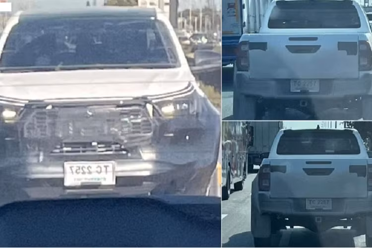 Toyota Thái Lan che phủ phần lớn chi tiết ngoại thất Toyota Hilux REVO 2023 mới trên đường phố. Qua những hình ảnh có thể thấy kiểu dáng khá giống với Toyota Hilux Rogue, nhưng biển số bắt đầu với ký tự “TC” (Test Car), vốn dành riêng cho những dòng xe đang thử nghiệm tại Thái Lan.