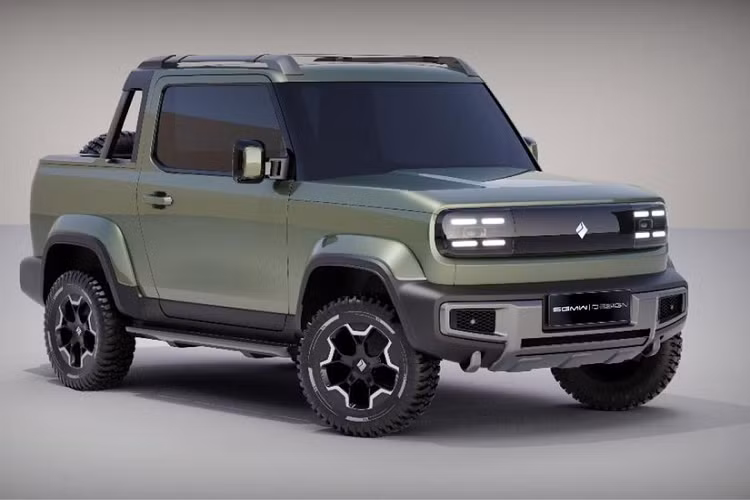 Tiếp đến, xe bán tải Baojun Yep chỉ có hai cửa và 2 chỗ ngồi. Những hình ảnh do hãng chia sẻ cho thấy, xe có 3 màu cơ bản là tím, xanh lam và xanh lục.