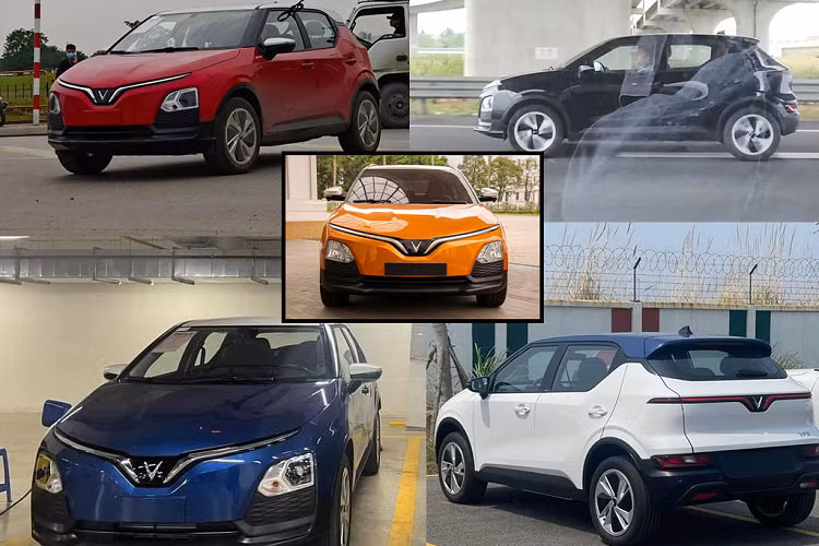  VinFast VF5 tại Việt Nam thời gian gần đây liên tục bị bắt gặp chạy thử trên đường phố với các màu sơn ngoại thất khác nhau. Mới đây nhất, chiếc SUV hạng A tiếp tục bị bắt gặp trong lớp “áo” màu đỏ có tên Crimson Red. Xe được phối màu sơn đỏ và nửa trên (gồm nóc xe và nửa trên gương chiếu hậu) màu bạc (Desat Silver).