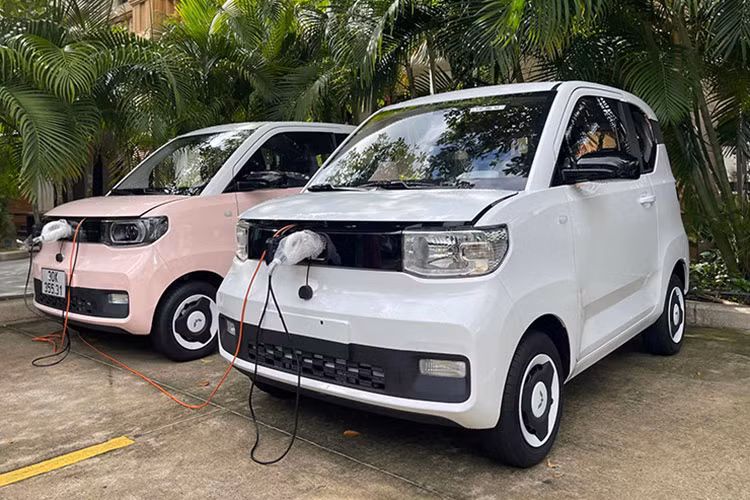 Xe có chiều dài, rộng và cao lần lượt là 2.900mm, 1.493mm và 1.621mm. Nếu chỉ nhìn từ bên ngoài, hai phiên bản của xe không có nhiều khác biệt khi sử dụng chung mâm hợp kim 12 inch có tấm ốp đen trắng. Trên bản nâng cao, logo chữ “W” ở phần đầu xe là dạng LED âm và cũng là nơi đặt cổng sạc, 2 bên có sự xuất hiện của dải đèn LED trang trí.