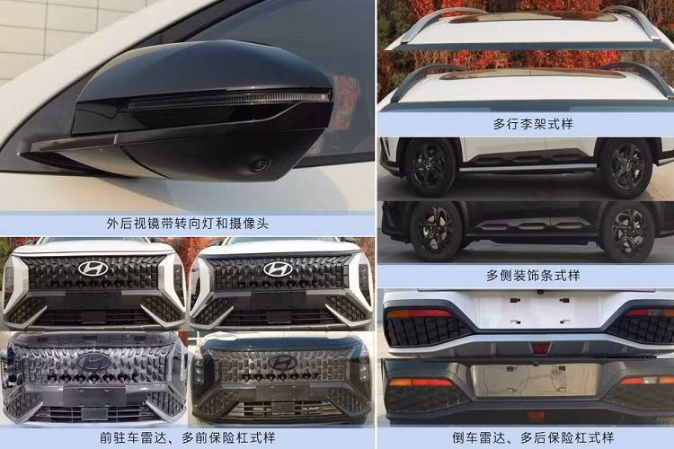 Về ngoại hình, chiếc xe Mufasa mới đã được áp dụng phong cách thiết kế mới nhất của gia đình Hyundai khi có lưới tản nhiệt phía trước đa giác được trang trí bằng các chi tiết tổ ong, trung tâm được trang trí vào đó logo Hyundai mạ crôm. Đồng thời, cụm đèn pha dọc được kết hợp với đèn chạy ban ngày kiểu xuyên suốt, mang cảm giác phân cấp mạnh mẽ.