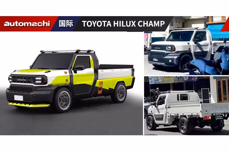 Trên thực tế, mẫu xe bán tải Toyota Hilux Champ là phiên bản sản xuất của concept IMV 0, được giới thiệu lần đầu tiên vào tháng 12/2022 tại lễ kỷ niệm 60 năm Toyota Thái Lan. Theo đó, IMV 0 là tên viết tắt của International Multi-purpose Vehicle - Xe đa dụng sáng tạo quốc tế.