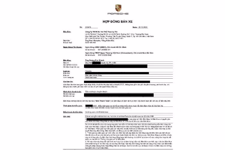 Hiện chưa rõ tay chơi siêu xe này đã chi ra bao nhiêu tiền để sở hữu chiếc Porsche 911 Turbo S 992 này, chỉ biết rằng, đại lý chính hãng đang bán dòng xe này với giá từ 16,5 tỷ đồng.
