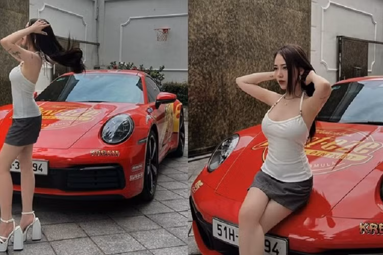 Ngoài chiếc xe thể thao Porsche 911 Carrera và Mini Cooper ra, hot mom Joyce Phạm và chồng cũng hay bị bắt gặp di chuyển trên chiếc xe SUV hạng sang Mercedes-AMG G63 Edition One của Minh Nhựa, hiện ngoại thất của "ông vua địa hình" cũng đã được dán màu đen nhám cùng ký hiệu K màu đỏ rất nổi bật.