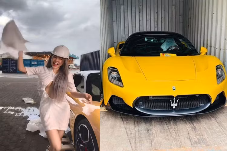 Mới đây, nhạc sĩ Lương Bằng Quang và nữ DJ Ngân 98 đã chia sẻ lên mạng xã hội khoảnh khắc khui công chiếc Maserati MC20 Cielo đầu tiên về Việt Nam. Phiên bản mui trần của mẫu xe thể thao đến từ thương hiệu "cây đinh ba" chỉ được sản xuất giới hạn 60 chiếc trên toàn cầu.