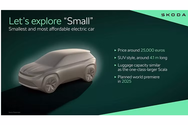 Tương tự đàn anh Karoq, xe điện Skoda Elroq 2024 cũng thuộc phân khúc SUV cỡ C với chiều dài khoảng 4.500 mm. Theo hãng Skoda, Elroq sẽ là mẫu xe gia đình lý tưởng với nội thất vừa rộng rãi vừa thực dụng. Tiếp theo đó là mẫu SUV thuần điện hạng A hiện chưa được công bố tên gọi chính thức.