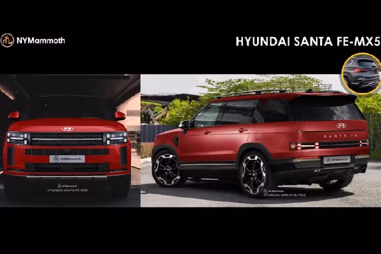 Nguyên mẫu Hyundai SantaFe thế hệ mới được phát hiện trên đường chạy thử có mã nội bộ Hyundai MX5. Theo các thông tin xác nhận từ hãng thông tấn Hàn Quốc, Hyundai Santa Fe thế hệ tiếp theo sẽ là một chiếc SUV cỡ lớn với các thông số kỹ thuật được tăng thêm.
