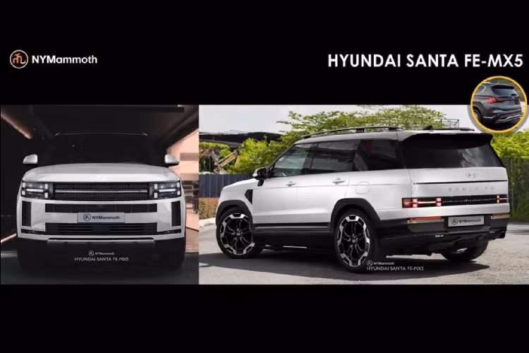 Thế hệ Hyundai SantaFe 2024 mới nhất dự kiến sẽ được ra mắt cuối năm nay. Với phong cách thiết kế này, Hyundai tiếp tục tạo nên sự khác biệt của Santa Fe khi không còn các nét tương đồng với thế hệ trước. Ngôn ngữ thiết kế mới khiến mẫu xe gầm cao này vuông vức hơn và khiến nhiều người lầm tưởng là chiếc SUV sang trọng của Anh Quốc - Land Rover Defender.