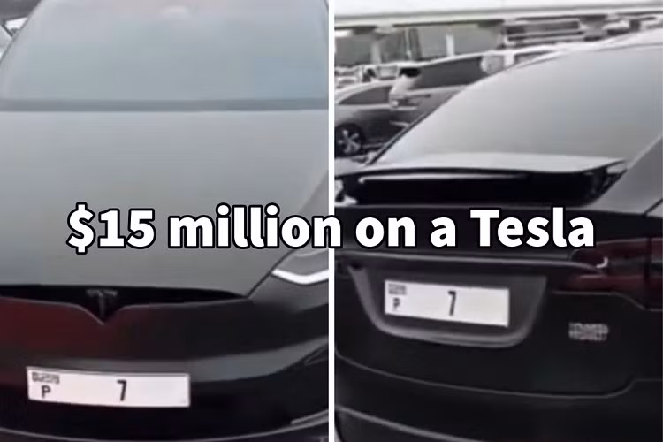 Theo đó, chiếc Tesla Model X đeo biển số P7 đắt nhất thế giới này đã bất ngờ xuất hiện trên đường phố Dubai và nó đã thu hút không ít sự chú ý của người đi đường. 