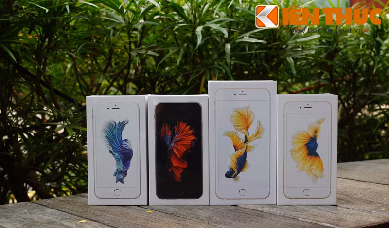Hình ảnh bộ hộp đẹp mắt của bộ đôi iPhone 6 và 6S Plus đang "nóng" thị trường.