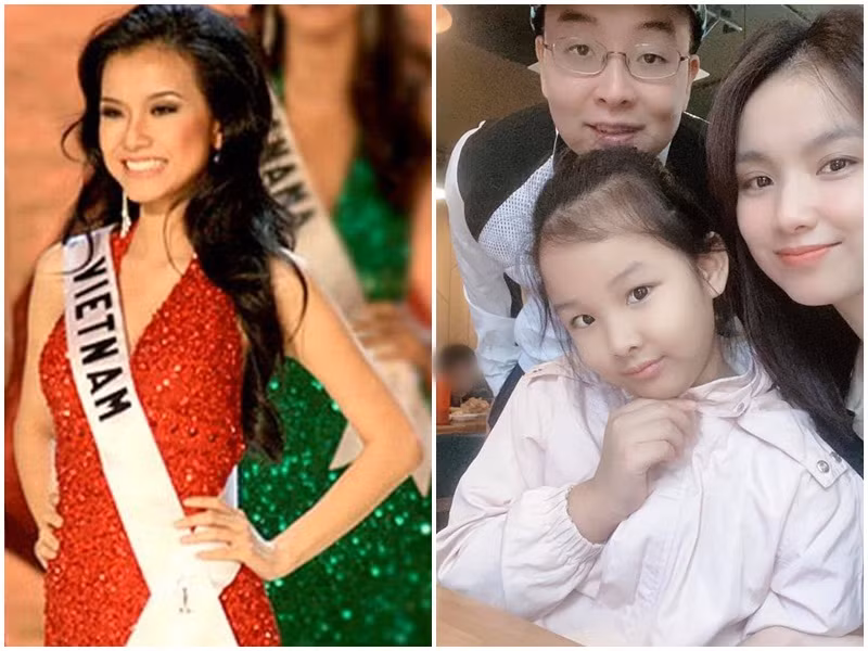 Nguyễn Thùy Lâm đăng quang Hoa hậu Hoàn vũ Việt Nam 2008. Sau đó, cô tham gia cuộc thi Miss Universe - Hoa hậu Hoàn vũ Thế giới 2008 và lọt vào top 15. Năm 2010, Thùy Lâm lên xe hoa và rút khỏi showbiz Việt. Hiện tại, chân dài sinh năm 1987 có cuộc sống êm ấm bên chồng và các con. Ảnh: Vietnamnet