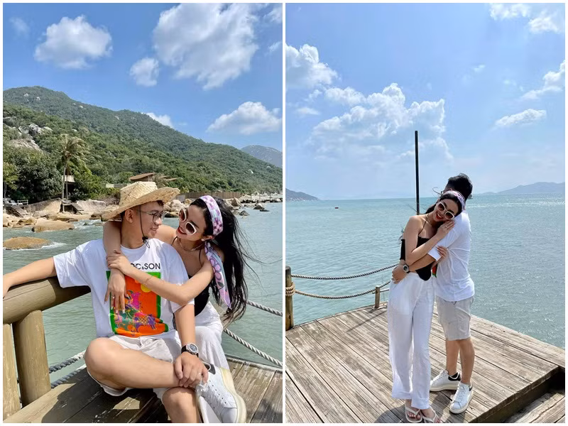 Sau đám cưới, Thúy An thường xuyên khoe hình ảnh bên ông xã.