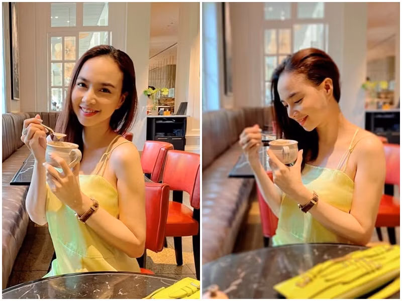Nhan sắc của Đinh Ngọc Diệp ở đời thường cũng gây mê người đối diện.