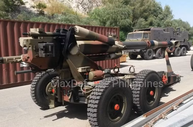 Ba khẩu pháo hạng nặng Soltam M-71 155mm/39CAL đã được chuyển tới vào cuối tháng 4 và chính thức gia nhập pháo binh Thủy quân Lục chiến Philippines (PMC). Nguồn ảnh: Maxdefence