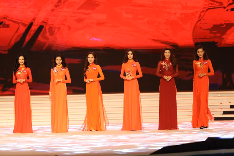 Đêm chung kết cuộc thi Hoa hậu Hoàn vũ Việt Nam 2015 được mang chủ đề “Giấc mơ hồng hạc”.