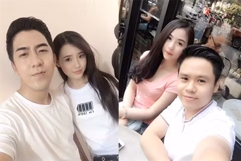 Chàng trai lạ mặt mà Midu gọi là "đệ" này (trái) cũng từng bị đồn đoán là người yêu mới của cô nàng. Tuy nhiên, nhiều người cho rằng đây chỉ là cách người đẹp trêu tức Phan Thành. Bởi trước đó, vị hôn phu cũ của Midu từng đăng ảnh chụp chung cùng một hot girl xinh đẹp và chú thích rằng đó là em gái nuôi của mình.